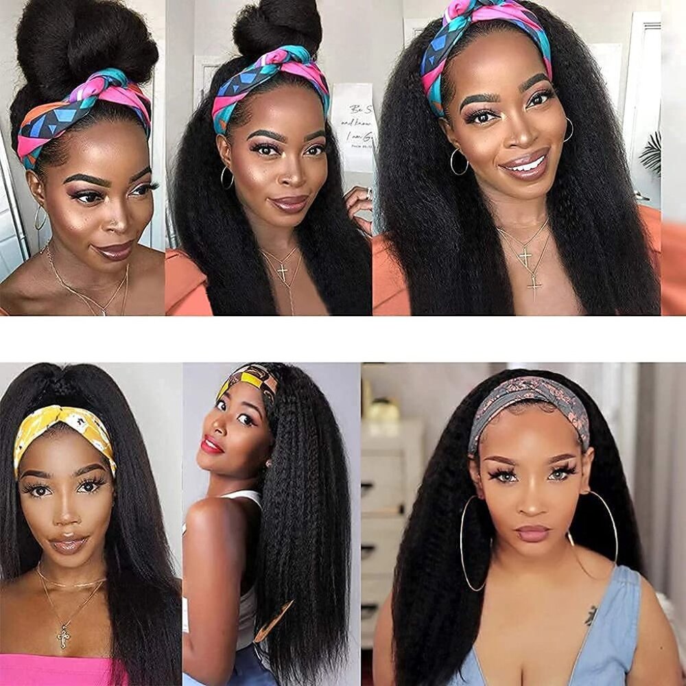 Synthetic Headband Wig Wave Headband Wig for Black Women Synthetic 24inch Natura - Picture 5 of 5